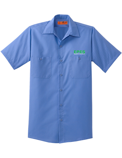 Picture of Tall Size - Short Sleeve Striped Industrial Work Shirt (2-3 Week Delivery)