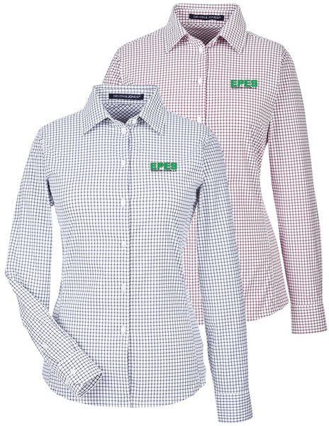 Picture of Devon & Jones CrownLux Performance Ladies Micro Windowpane Shirt