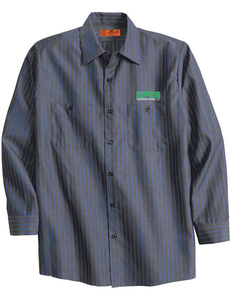 Picture of Red Kap Long Sleeve Striped Industrial Work Shirt