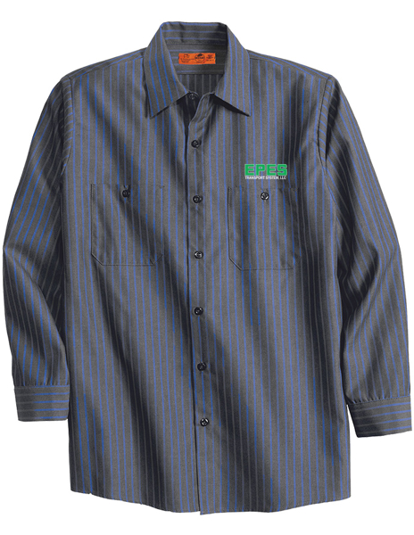 Picture of -D- Red Kap Long Sleeve Striped Industrial Work Shirt